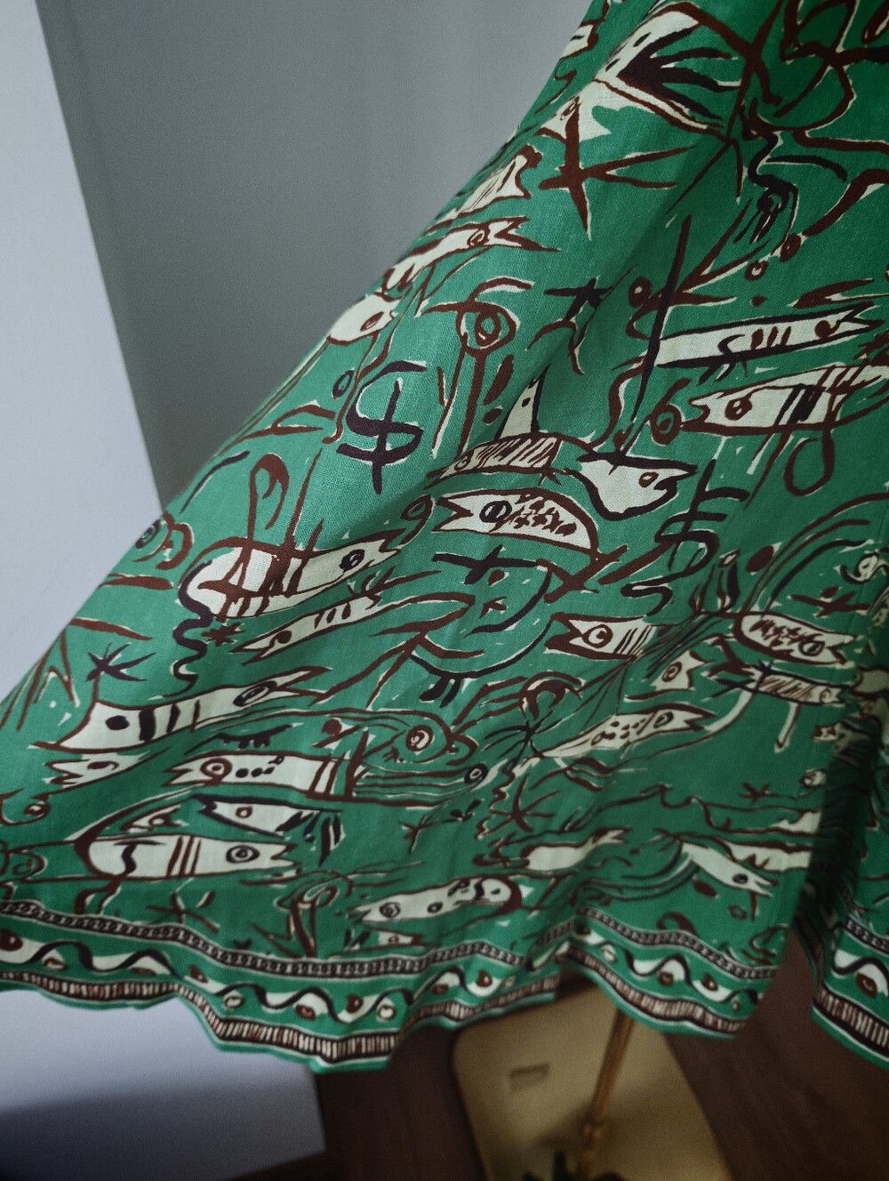 ALEMAIS Fish Sticks Linen Swing Dress - Picture 12 of 13